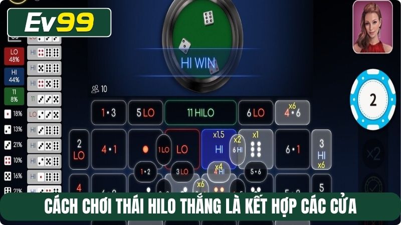 Cách chơi Thái Hilo thắng là kết hợp các cửa