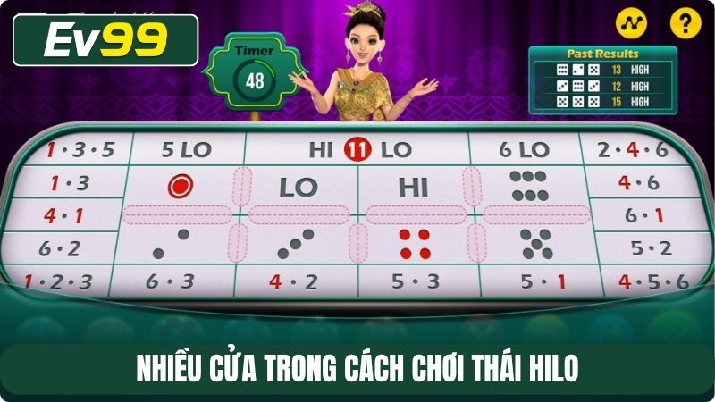 Nhiều cửa trong cách chơi Thái Hilo