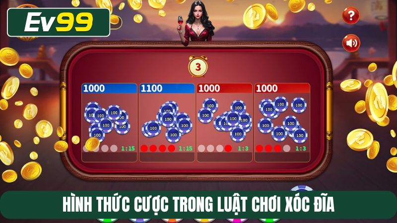 Hình thức cược trong luật chơi Xóc đĩa