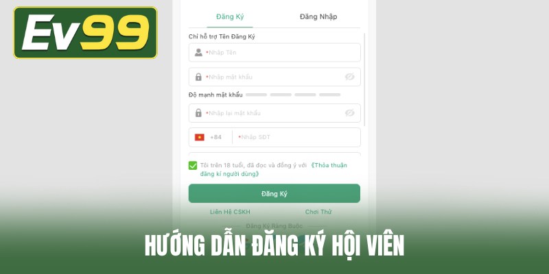 Hướng dẫn đăng ký hội viên