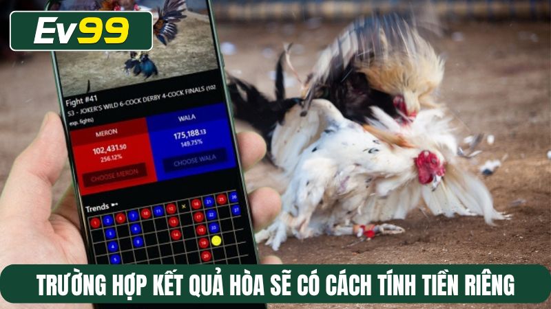 Trường hợp kết quả hòa sẽ có cách tính tiền riêng