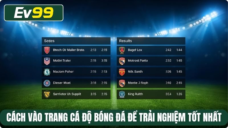 Cách vào trang cá độ bóng đá để trải nghiệm tốt nhất