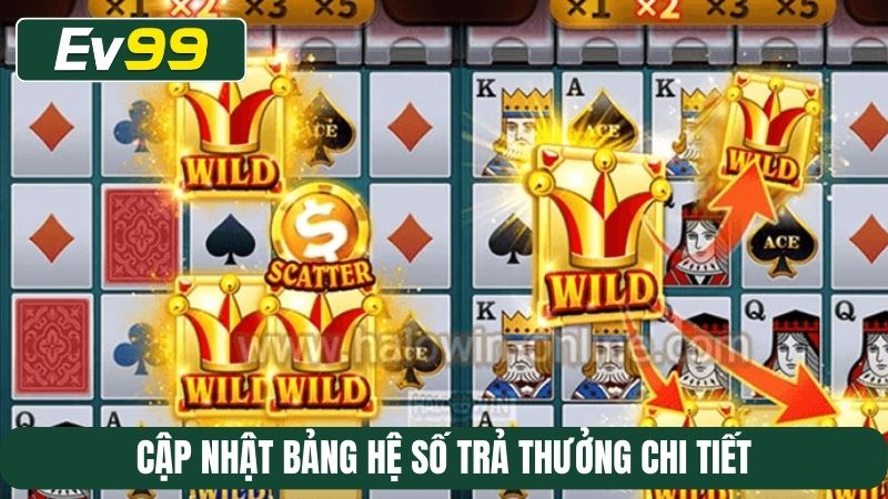 Cập nhật bảng hệ số trả thưởng chi tiết