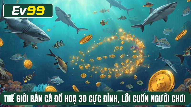 Thế giới bắn cá với đồ hoạ 3D cực đỉnh, lôi cuốn người chơi