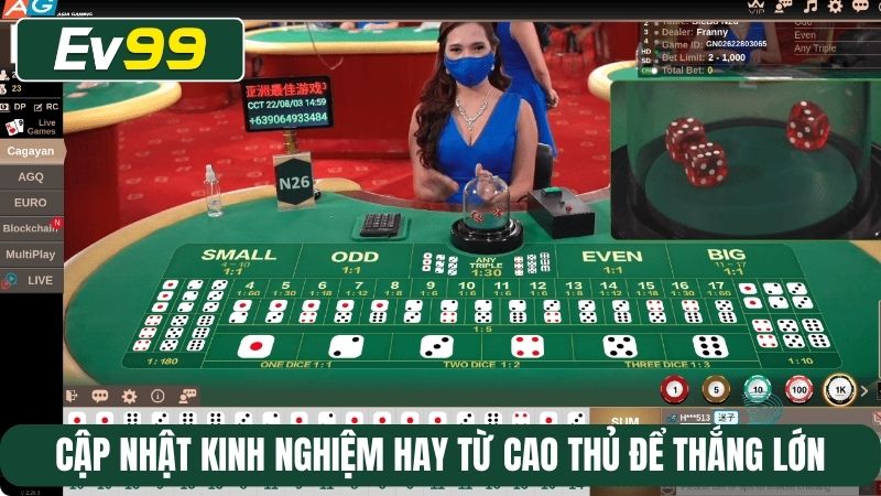 Cập nhật kinh nghiệm hay từ cao thủ để thắng lớn